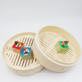 reusable food heat tools 2 tier bamboo basket steamer 10 inch